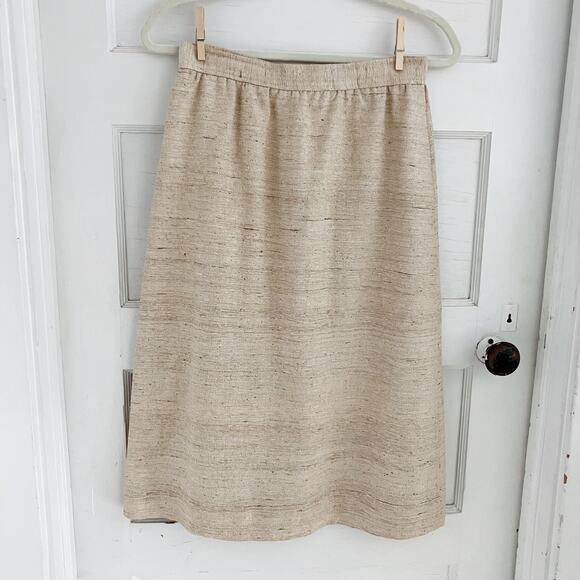 Vintage Devon Hall Cream Neutral Skirt Blazer Suit Set - Picture 13 of 16